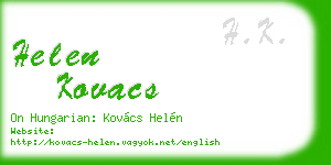 helen kovacs business card